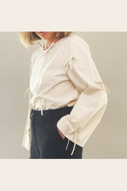 Bow Blouse - Beige