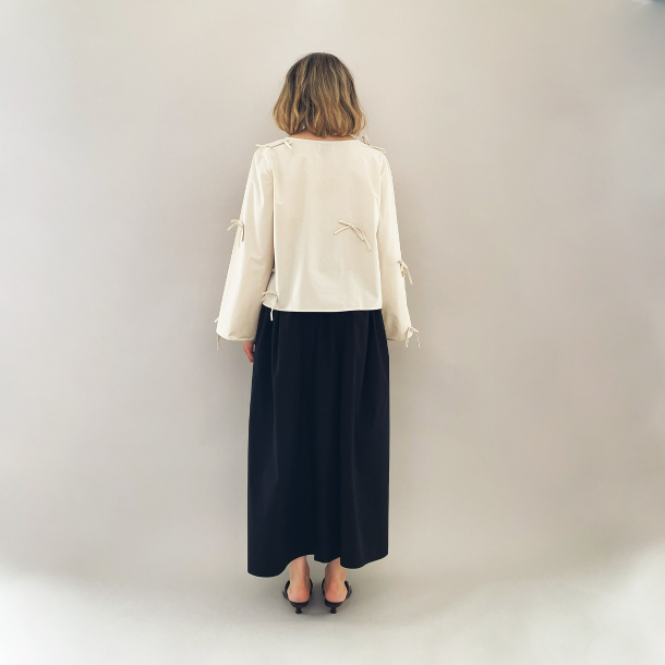 Bow Blouse - Beige