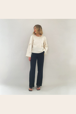 Bow Blouse - Beige