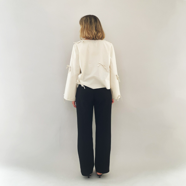 Bow Blouse - Beige