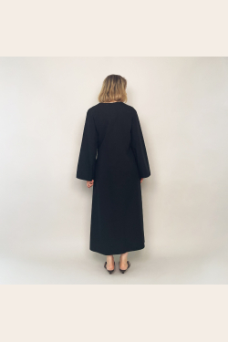 Draped Knot Dress - Black