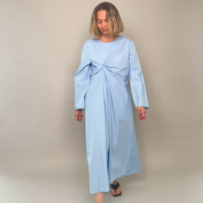 Draped Knot Dress - Blue
