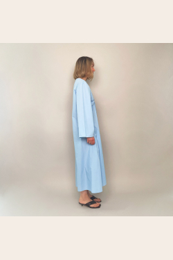 Draped Knot Dress - Blue