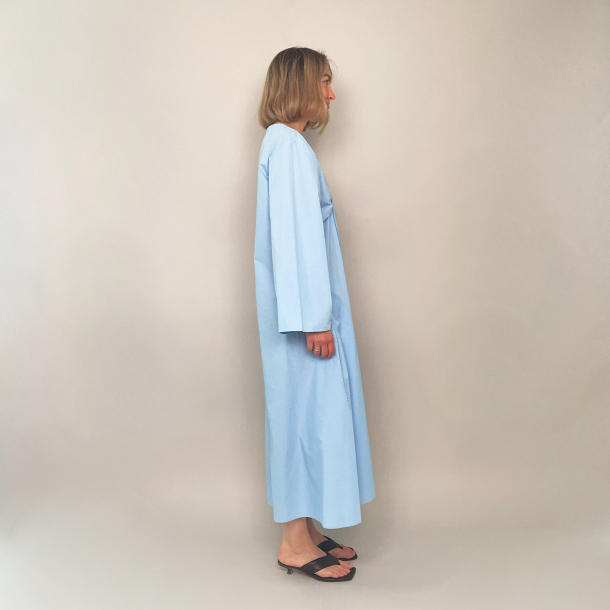 Draped Knot Dress - Blue