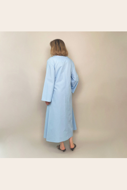 Draped Knot Dress - Blue