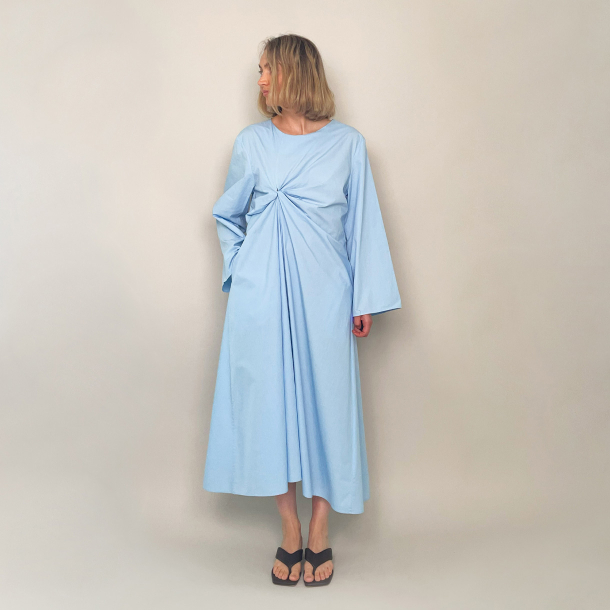 Draped Knot Dress - Blue